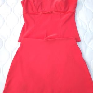 Cute & trendy top with matching skirt